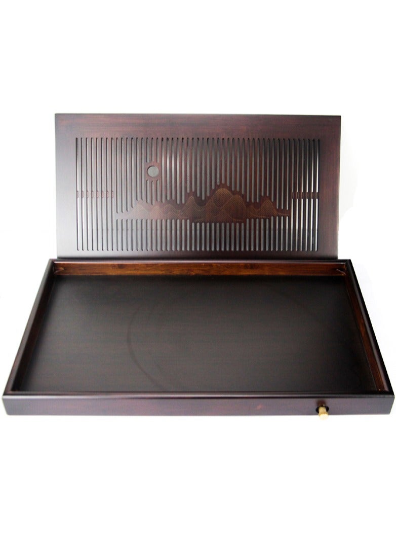 تيلاند لوح شاي شابان بامبو لوح شاي لحفلات الشاي الصينية التقليدية (غونغ فو تشا) (48 × 29.4 × 3.9 سنتيمتر) - حافة مربعة - Image 3