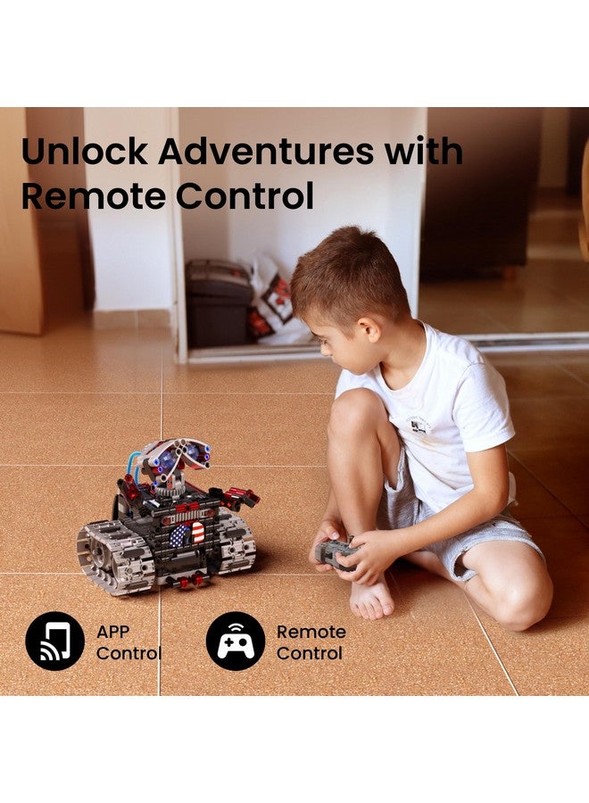 Sillbird Robot Building Kit with Remote Control Gifts for Kids Boys Ages 8-12, STEM Coding Robotic Technic Tracked Racer Car Toys for Birthday - Build 4in1 Model with 631 Pieces - Image 3