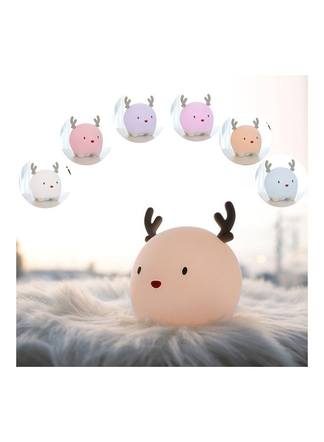 نيبمينينت مصباح ليلي LED بتصميم مبتكر على شكل غزال لطيف قابل لإعادة الشحن بمنفذ USB مع حماية للعين أبيض 16x15x17سم - Image 5