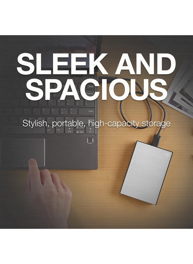 Seagate One Touch with password, 5TB, portable external hard drive, PC, Notebook & Mac, USB 3.0 (STKZ5000400) 5 TB - Image 2