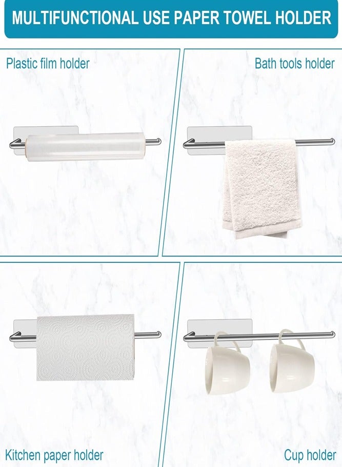 AMERTEER Paper Towel Holder Under Cabinet Mount – Space-Saving Stainless Steel Holder for Kitchen, Bathroom and More - Image 5