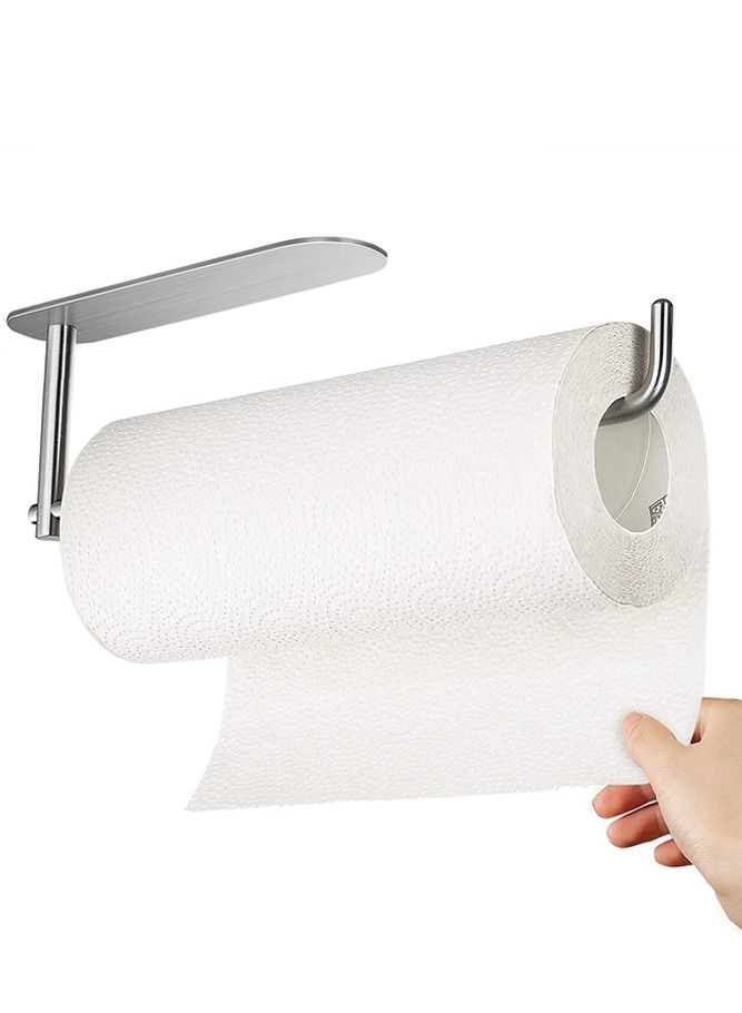 AMERTEER Paper Towel Holder Under Cabinet Mount – Space-Saving Stainless Steel Holder for Kitchen, Bathroom and More - Image 1