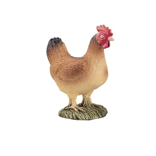 MOJO Hen Standing Realistic Farm Animal Hand Painted Toy Figurine - Image 1
