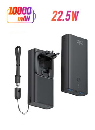 2-In-1 Power Bank (10,000mAh) Black