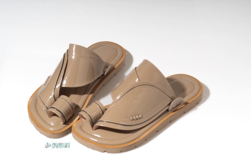 Zubairiya Naal | For Daily Wear, Eid and Occasions | Sandal | Royal Beige Leather | Saudi Arabian Eastern