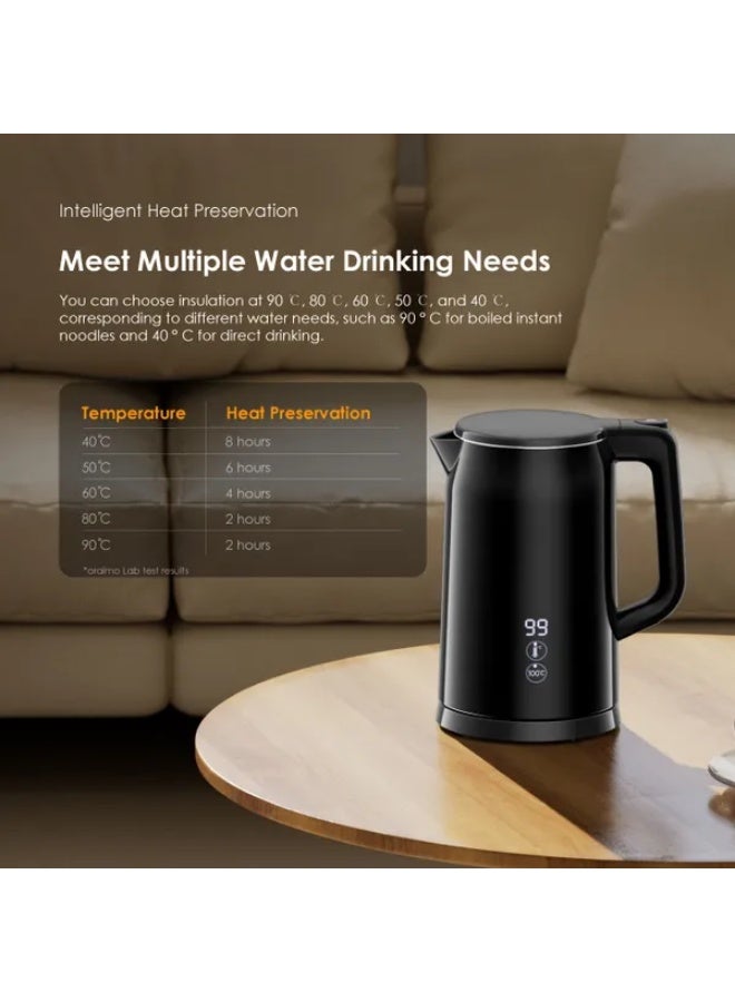 oraimo SmartKettle Byte 2000W 304 Stainless Steel Electric Kettle K500 - Image 2