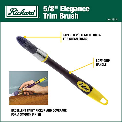 Richard 13415 Elegance Trim Brush with Soft Grip Handle, 5/8" - Image 2