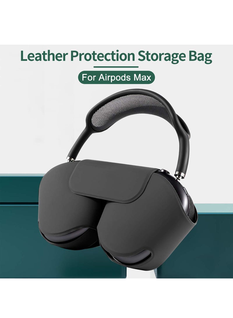 For Apple AirPods Max Case, Smart Automatic Sleep Headphones Silicone Storage Bag, Portable Travel Anti-Scratch Carrying Case, Compatible with AirPods Max Anti-Dust Protective Cover (Black) - Image 4