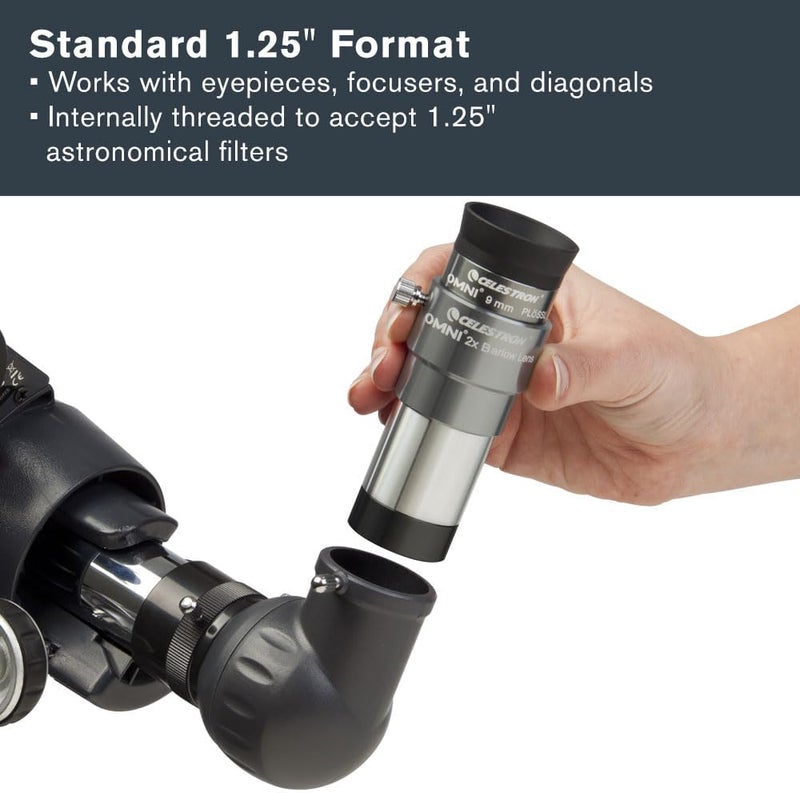 Celestron Omni 2X Barlow Lens - Enhance Your Telescope Experience - Image 5
