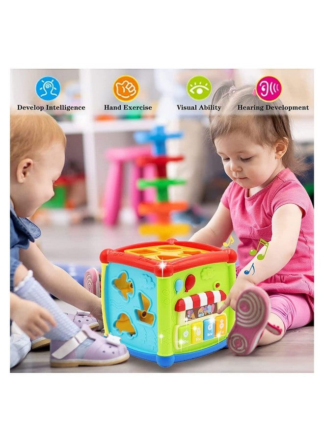 BELOXY 6 in 1 Activity Cube Baby Toy for 6 to 36 Months, Toddler Piano Center Best First Birthday Gift for 1 to 3 Y Old Girl Boy, Busy Learners Educational Toys(Multicolor) (Style 01) - Image 3