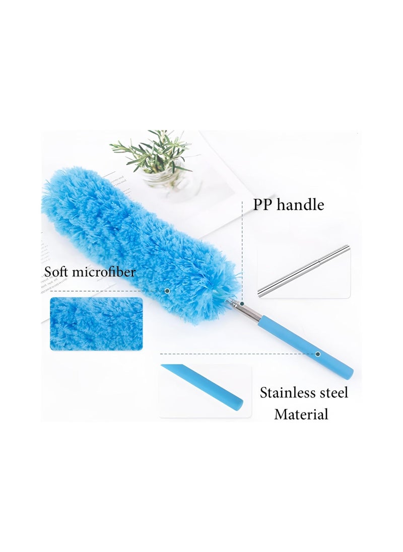 Generic - Hand Duster Soft Washable Duster, Telescopic Duster, Easy to Use Extendable Microfiber Duster Brush for Surface Cleaning, Soft Cleaning Tool for Home, Office, Car (Pink) - Image 1