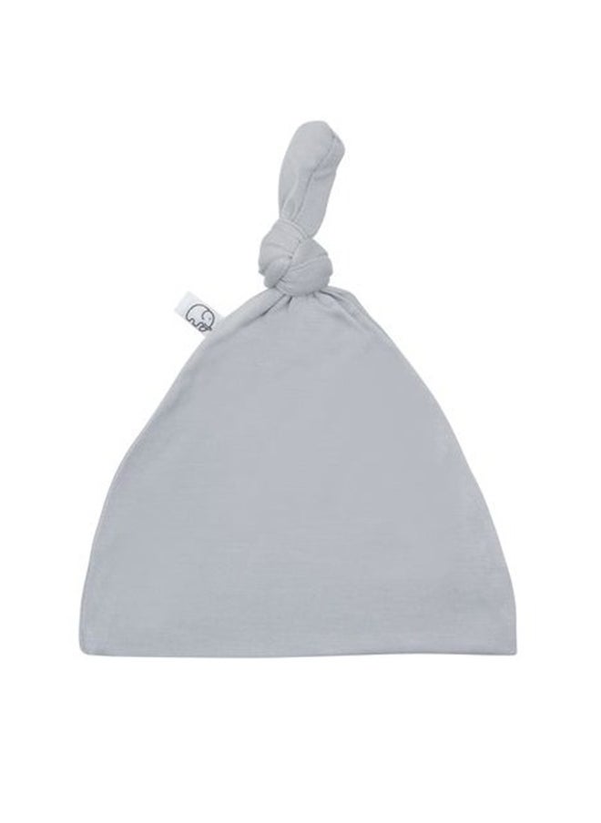 Organic Bamboo Knotted Beanie and Hat  Early Grey Preemie- 3 months
