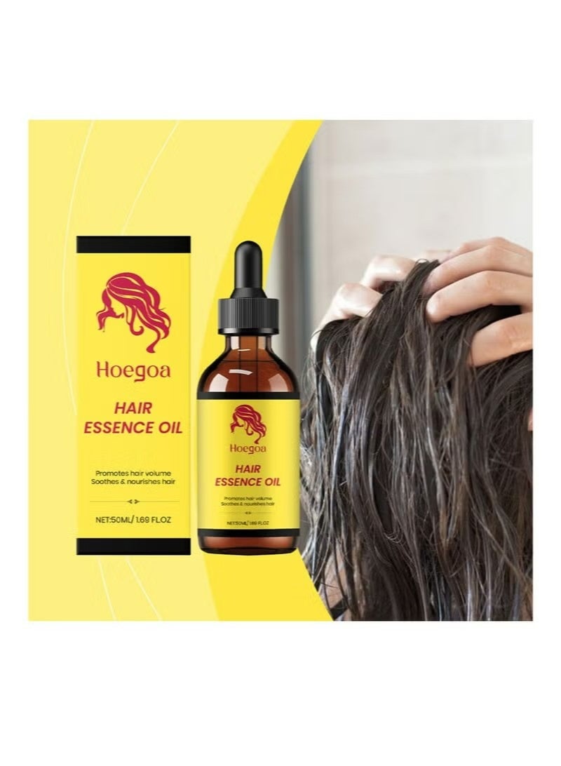 HOEGOA Hair Oil,Nourishing hair care essential oil, Hair Perfector Repairing Treatment，soft and shiny hair, strong and moisturizing hair, gentle care essence Strengthen Hair | Men and Women(50ml) - Image 2