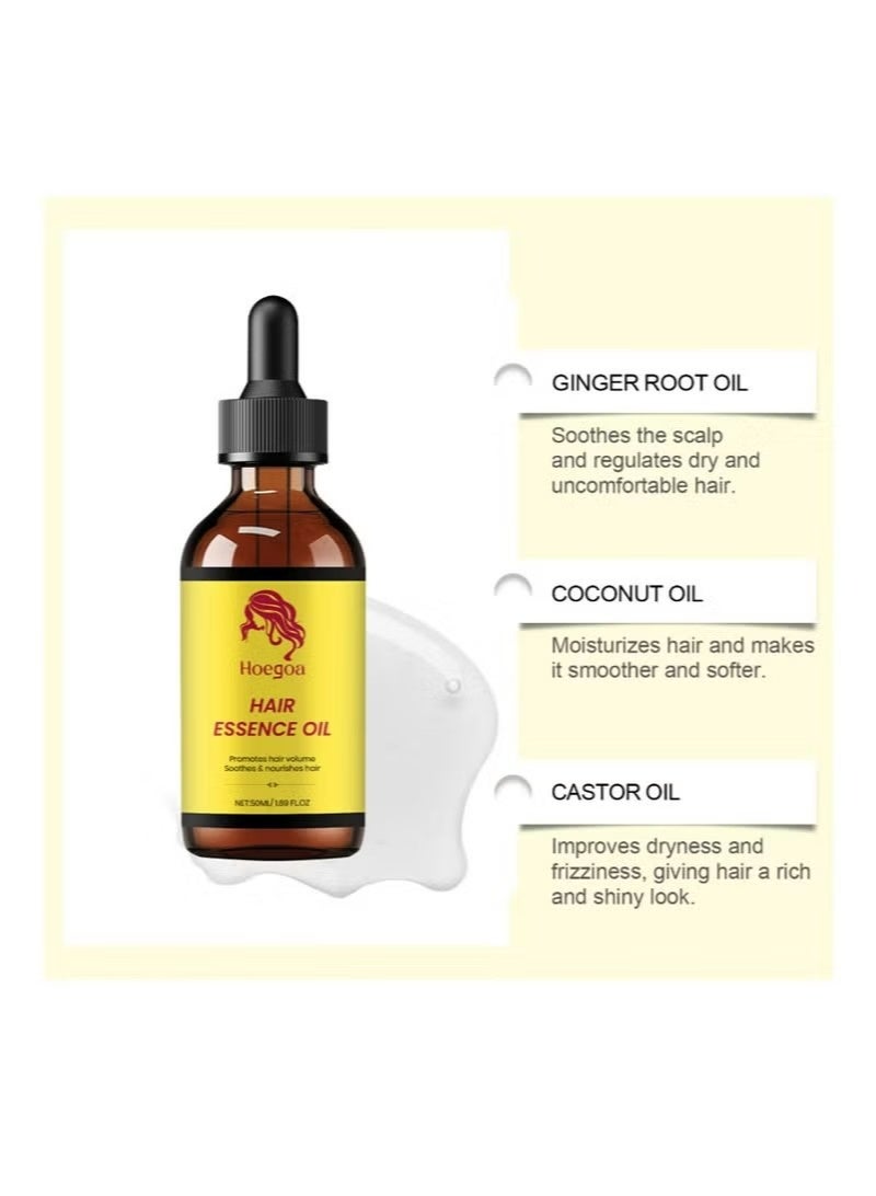 HOEGOA Hair Oil,Nourishing hair care essential oil, Hair Perfector Repairing Treatment，soft and shiny hair, strong and moisturizing hair, gentle care essence Strengthen Hair | Men and Women(50ml) - Image 5