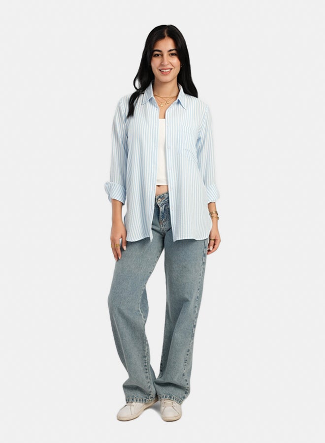 Carina High Low Striped Shirt - Image 5