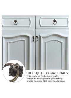 Y&D Bronze Knobs Pulls, SYOSI 6Pcs Antique Handles Hardware Furniture Drawer Pull Ring Dresser Cabinet Single Hole Door 3X4CM  - Image 3