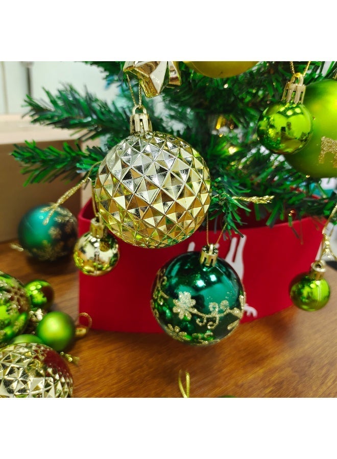 44 قطعة ديكورات شجرة عيد الميلاد كرات الزينات - Image 3