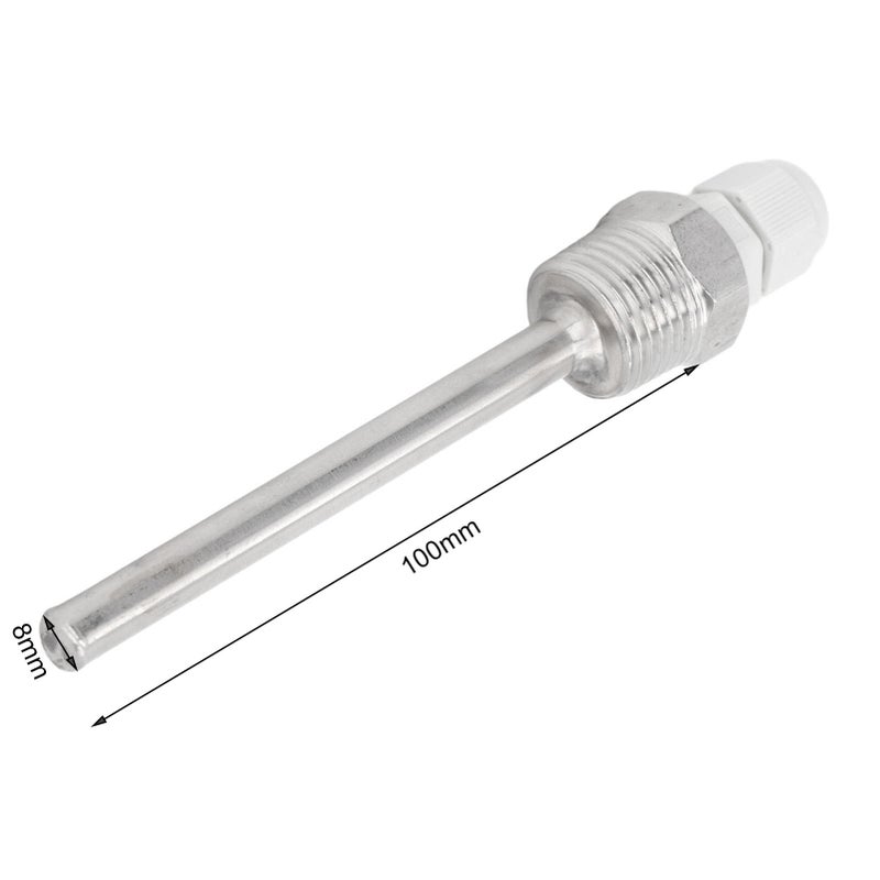 100mm Stainless Steel Thermowell with ABS Plastic Cap for Solar Temperature Sensor Probe - Image 2