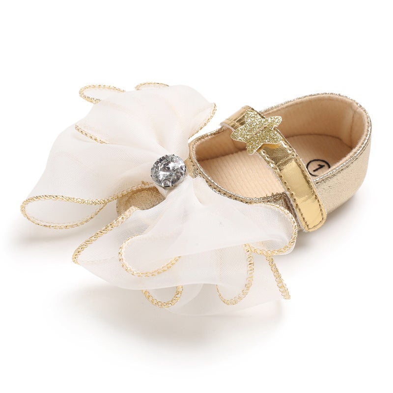 New 0-12 Months Women'S Baby Shoes Film Anti-Slip Bottom Princess Shoes Velcro Baby Toddler Shoes - Image 1