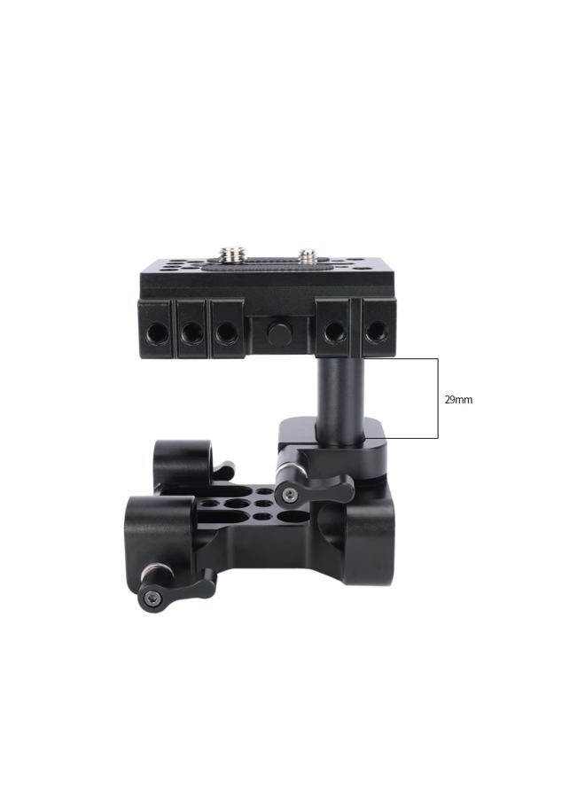 NICEYRIG نظام دعم قضيب السكك الحديدية بارتفاع 15 مم لنظام مانفروتو القياسي، تعديل ارتفاع عالمي 29 مم لهيكل الكتف DSLR، دعم العدسة، التركيز المتابع - 546 - Image 4