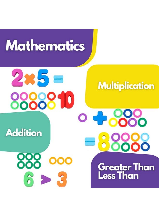 BEKILOLE Wooden Montessori Toys for Kids Toddler Number Puzzles Sorter Counting Shape Stacker Stacking Game Preschool Toys for Boy Girl Learning Education Math Blocks 1 Year Old Girl Gifts and Beyond - Image 4