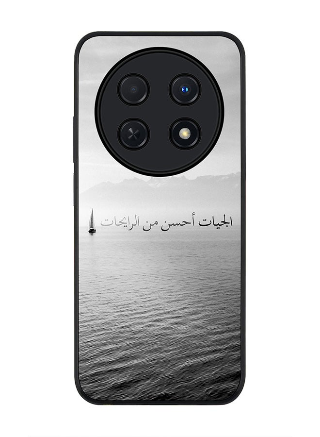 Stylizedd Rugged Black edge case for Huawei nova 12i 4G, Slim fit Soft Case Flexible Rubber Edges Anti Drop TPU Gel Thin Cover -  The Future Is Better - Image 1