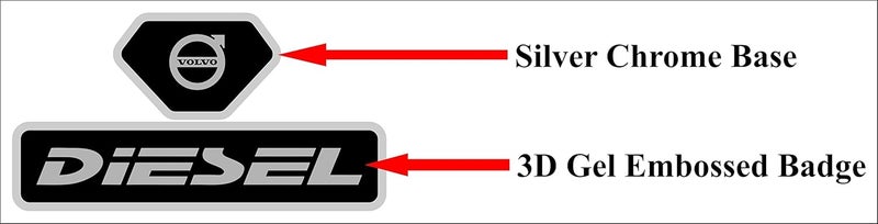 BIG FLAG BFRC 3D Gel Finish Car Fuel Badge - Black - Diesel - Sticker Universal for Specific Brand (FBBDVAR) (V0LV0) - Image 3