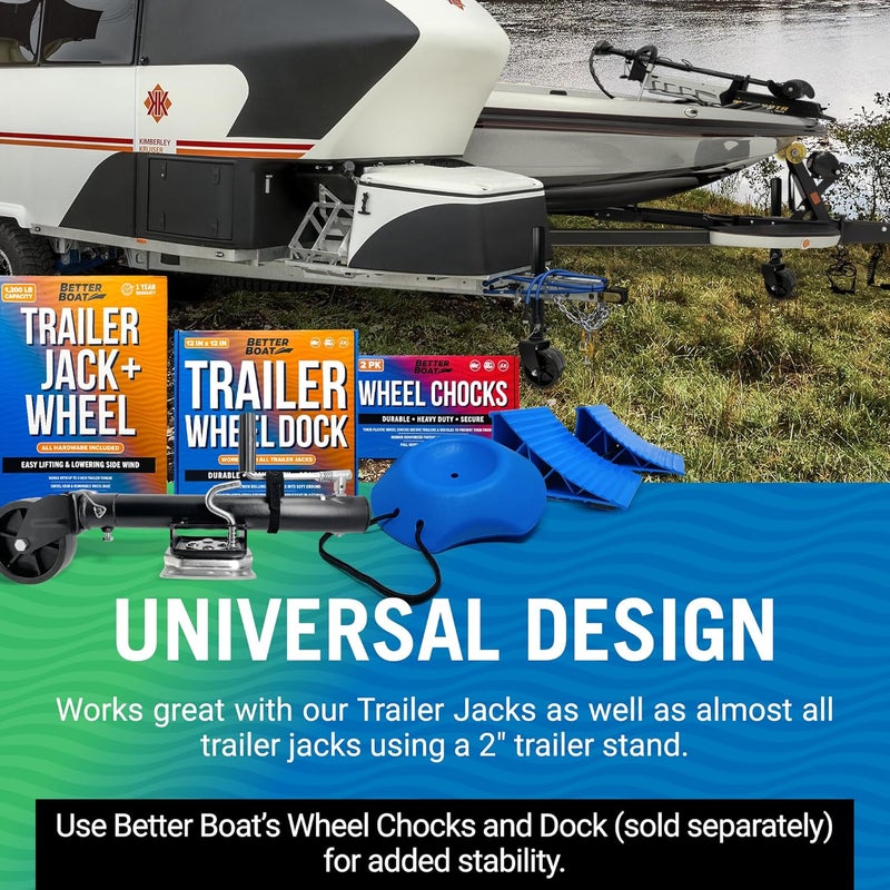 Better Boat Trailer Jack Wheel - 2000lb Capacity Replacement for Trailer Tongue Jack - Image 5