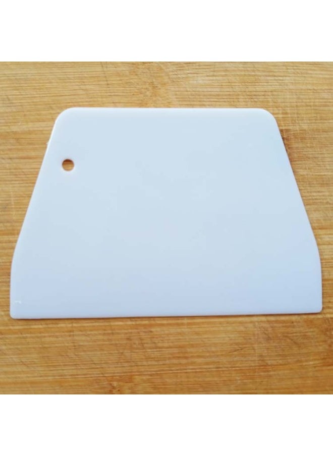 Baking Tools Plastic Scraper Small Size Trapezoidal Scraper Cream Cake Scraper Noodle Cutter Baking Scraper-Specifications:13*9 Pink Independent Packaging