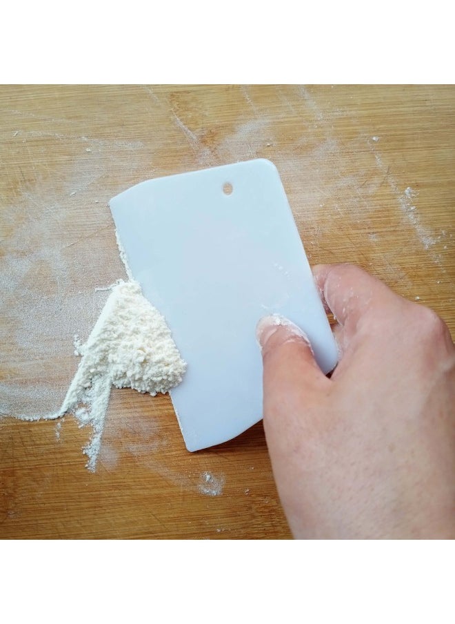 Baking Tools Plastic Scraper Small Size Trapezoidal Scraper Cream Cake Scraper Noodle Cutter Baking Scraper-Specifications:13*9 Pink Independent Packaging