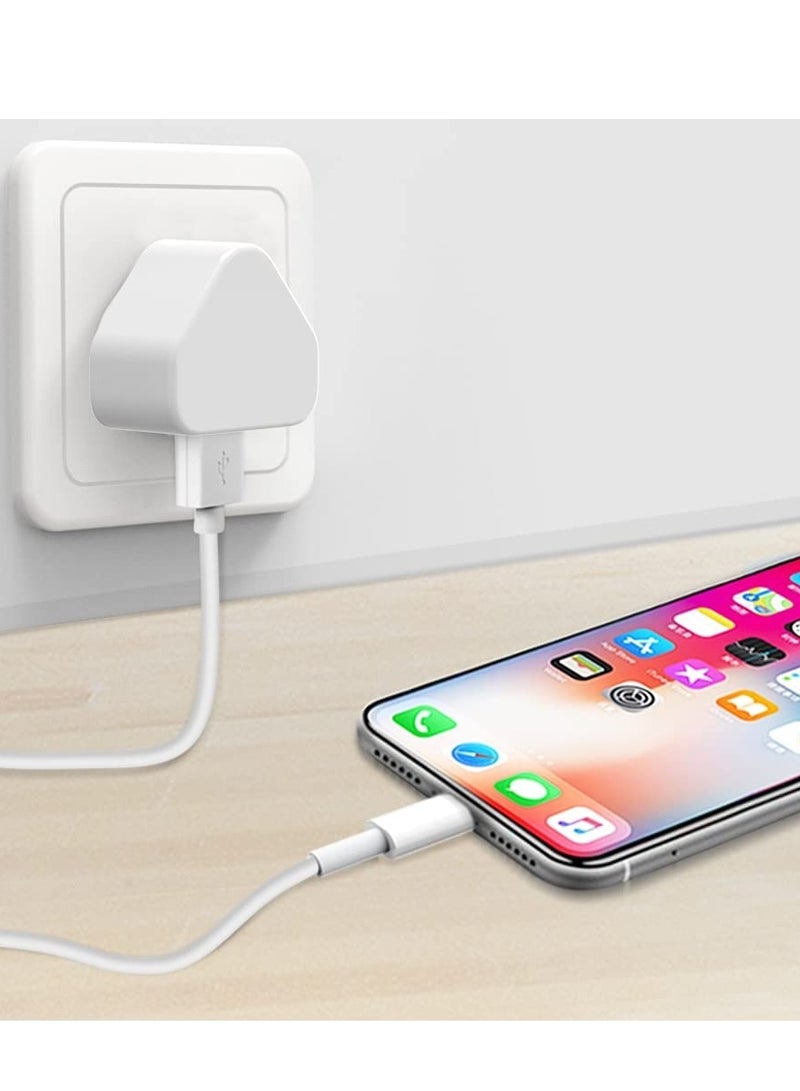 5V 1A Power Adapter Supply, USB Charger Cable and Plug Compatible for i Phone 5S, 6, 6S, 6 Plus, 6S Plus, 7, 7 Plus, 8, 8 Plus, XS, X, XS Max, 11, XR, i Pod Touch 5G Power  - Image 2