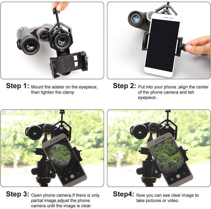 FotoCart 1.25" Basic Smartphone Adapter for Telescope,Binocular,Monocular,Spotting Scope and Microscope - Image 2