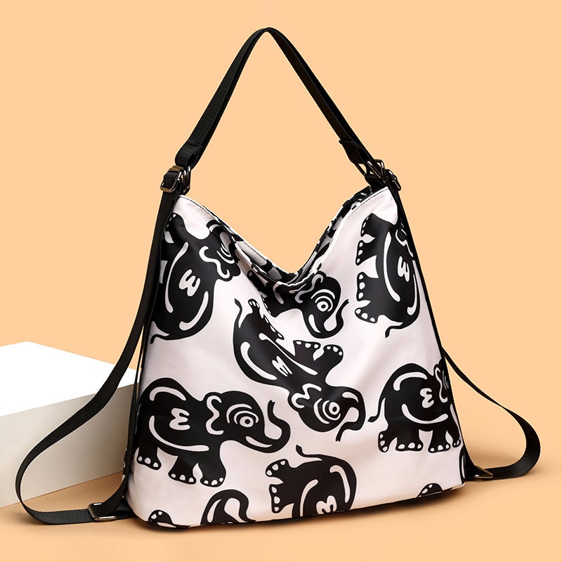 Polka Dot Bucket Bag Women'S High-End Shoulder Bag Can Be Worn Cross-Body Multi-Functional Large-Capacity Short-Distance Commuting Travel Backpack - Image 3