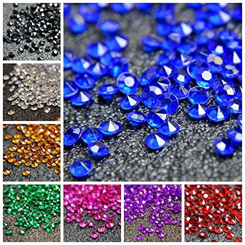 Angzhia 2000 Pcs/Pack Wedding Table Scatter Confetti Crystals Acrylic Diamonds 8 Mm Rhinestones For Wedding  Bridal Shower  Vase Beads Decorations (8Mm  Red) - Image 2