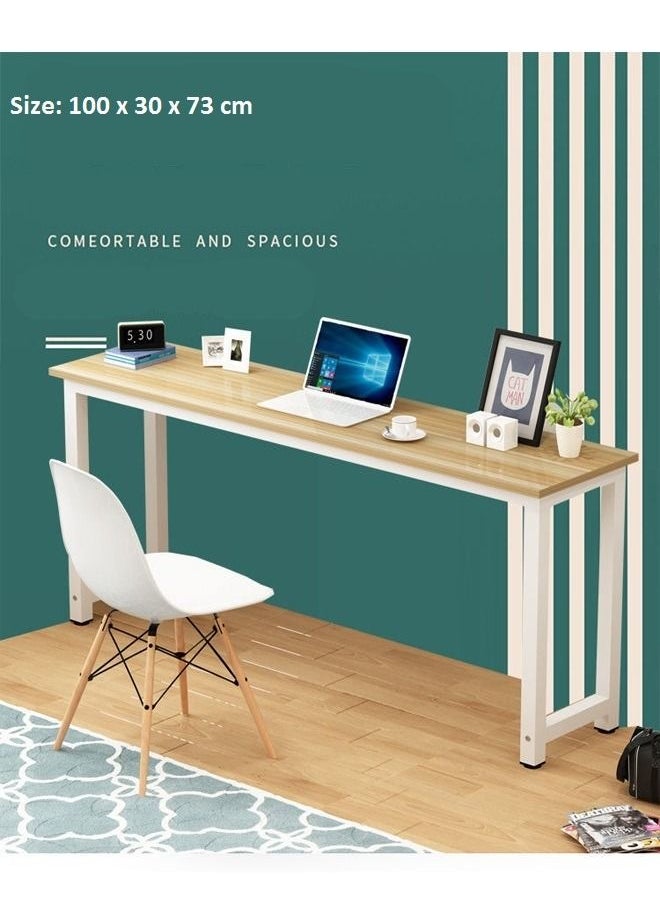 Multipurpose Modern Luxury Living Room Narrow Side View Table Console Table Entryway Table Computer Desk Laptop Table for Home and Office 100x30x73 cm