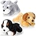 Skylety 3 Pcs 787 Inches Dog Stuffed Animal Plush Dogs Soft Plush Toy Pillow Fluffy Puppy Set for Puppy Birthday Party Favor Home DecorMountain Dog Schnauzer Labrador - Image 4