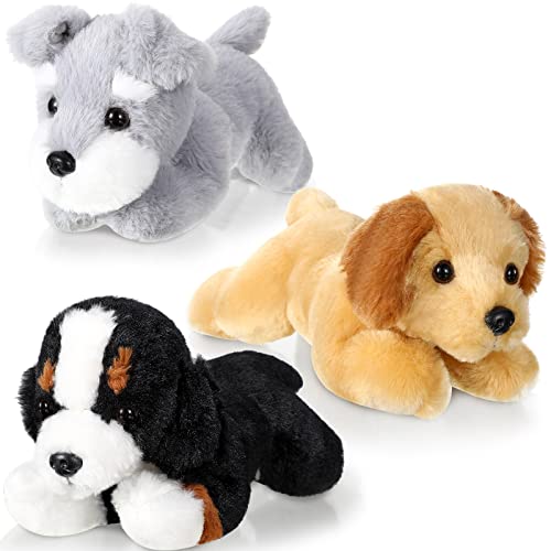 Skylety 3 Pcs 787 Inches Dog Stuffed Animal Plush Dogs Soft Plush Toy Pillow Fluffy Puppy Set for Puppy Birthday Party Favor Home DecorMountain Dog Schnauzer Labrador - Image 1