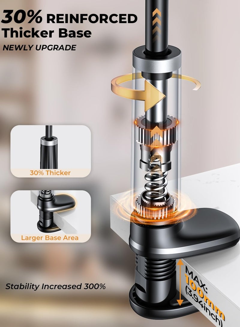 ELFSA 360 Degree Rotating Tablet and Phone Holder with Spiral Base Lazy Stand for Bedside Mobile Device Use Daily Home Office - Image 4