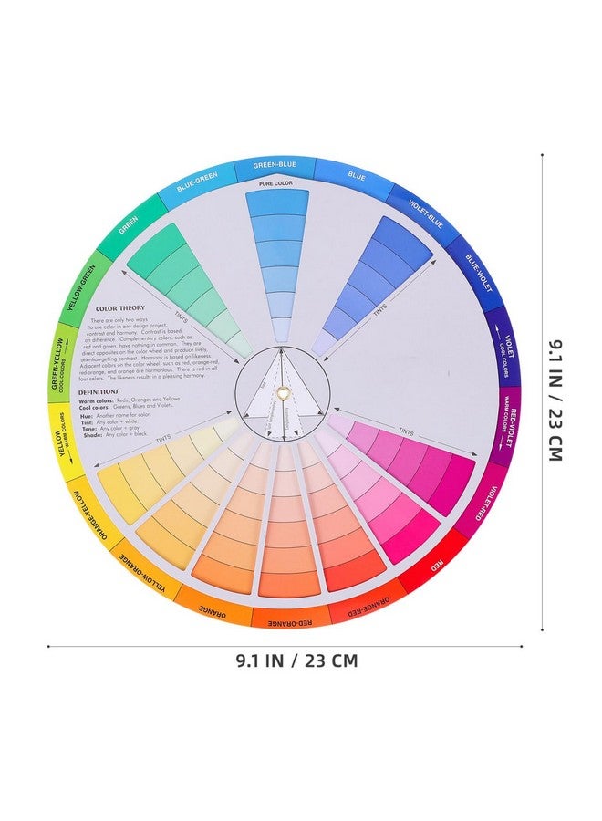 HEALLILY أداة دليل مزج الألوان HEALLILY - عجلة ألوان دوارة للفنانين مع مرجع مزج صبغة الألوان لتعلم الرسم للطلاب والفنانين المبتدئين ومشاريع الحرف اليدوية - Image 3