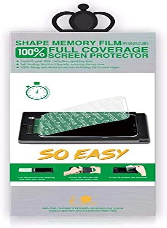 Protecting for Samsung Galaxy S8 covers the curved sides with a base and tools for installation and installation