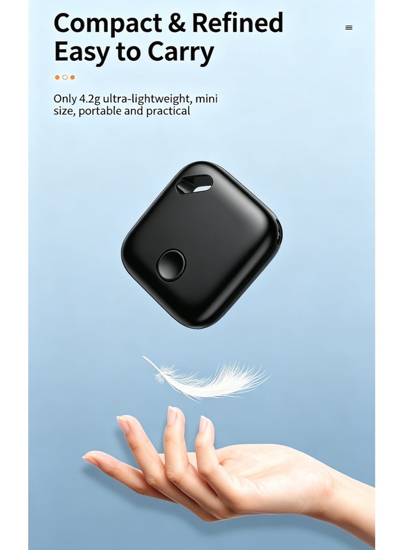 Compatible with Iphone, Long Lasting Anti-Loss Bluetooth Tracker, Global Position Locator, IPX5 Waterproof Item Tag for Keys, Travel Luggage, Stroller, Pet Collar, Kids & Elderly Safety Tracking, Black, Single Pack - Image 4