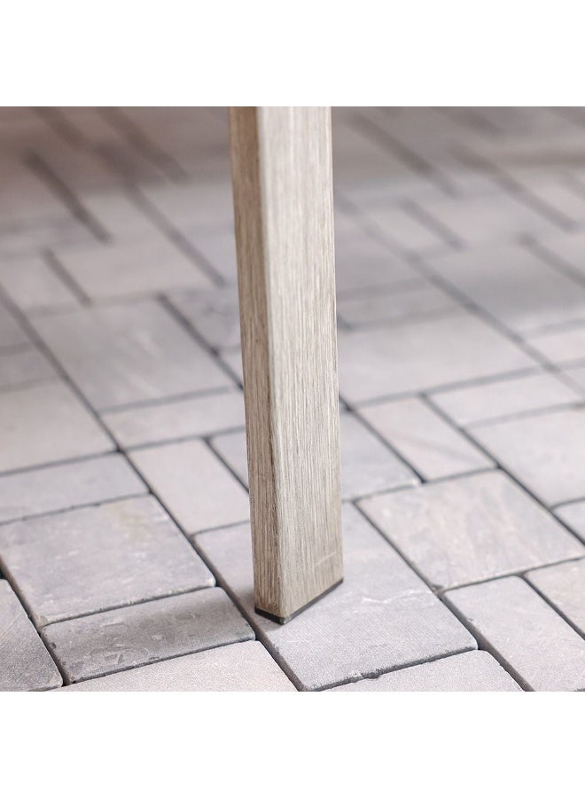 DANUBE HOME طقم شرفة Passion 1 + 2 مقعد | طاولة وكراسي | طقم بيسرو مكون من 3 قطع مع طاولة قهوة | أثاث بتصميم عصري للحدائق الخارجية - أبيض/رمادي - Image 5