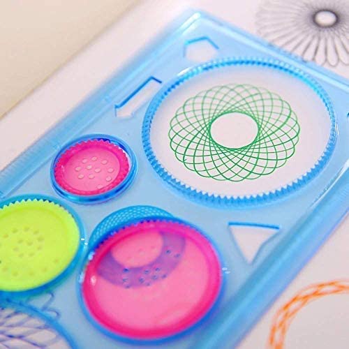 Firstly Pack of 5 Creative Gift Designer Spirograph Geometric Ruler Art and Craft Sets School Stationery Return Gift for Children Kids Students - Image 3