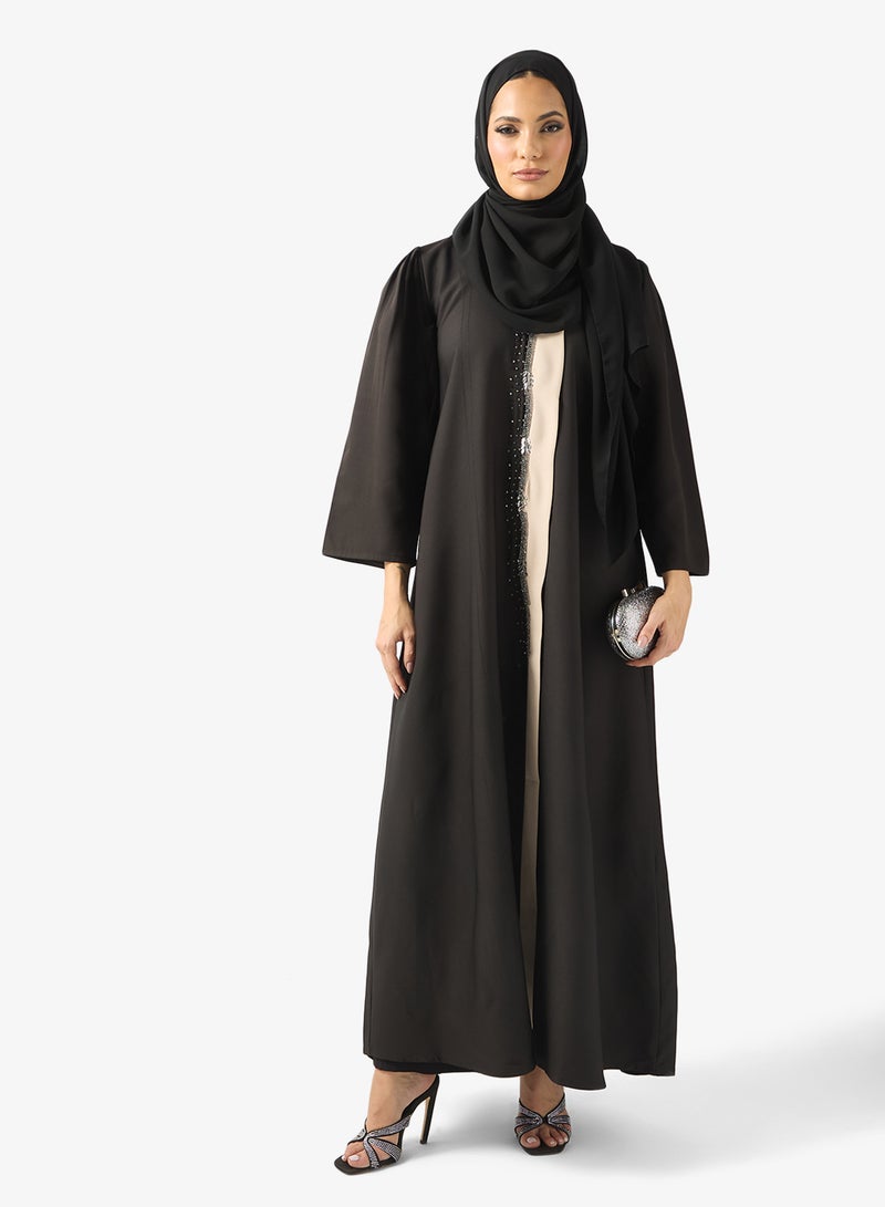 خزانة عباية بحافة مطرزة وشيلة - Image 5