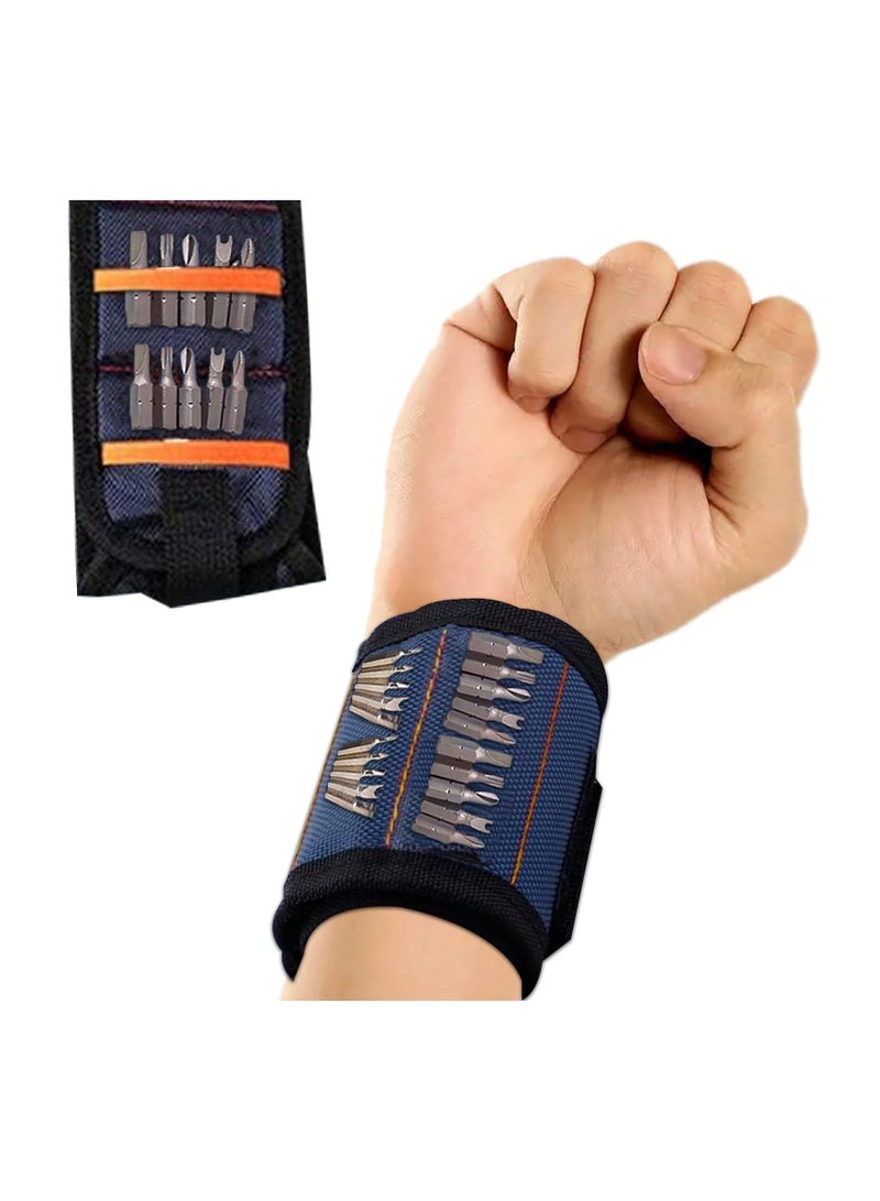 Cobest Gifts for Men Dad Magnetic Wristband with 15 Powerful Magnets DIY Tools Belt Holding Screws Gadgets Gifts Personalised Gifts Gifts for Dad Gadgets for Men - Image 1