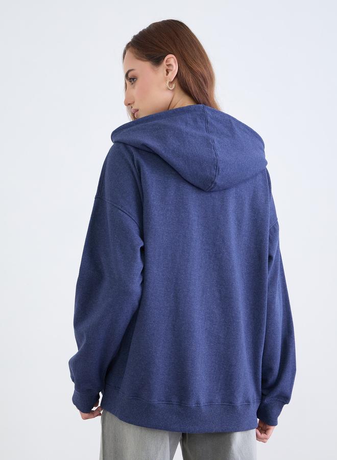 Styli Dark Blue Oversized Hoodie - Image 5