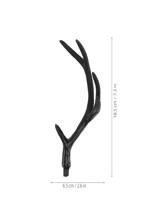 PRETYZOOM Diy Black Plastic Deer Horn Headband Pair Realistic Antler Headdress for Carnival Festival Costume Hair Decoration - Image 5