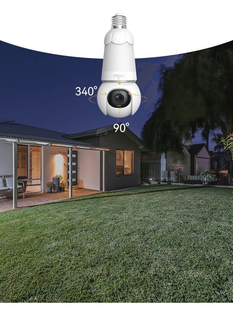 IMOU - Bulb Advanced Security Camera with 2K Clarity and Advanced Security Features to Care for Your Home 3MP AI Technology Privacy Mode Active Deterrence - Image 1