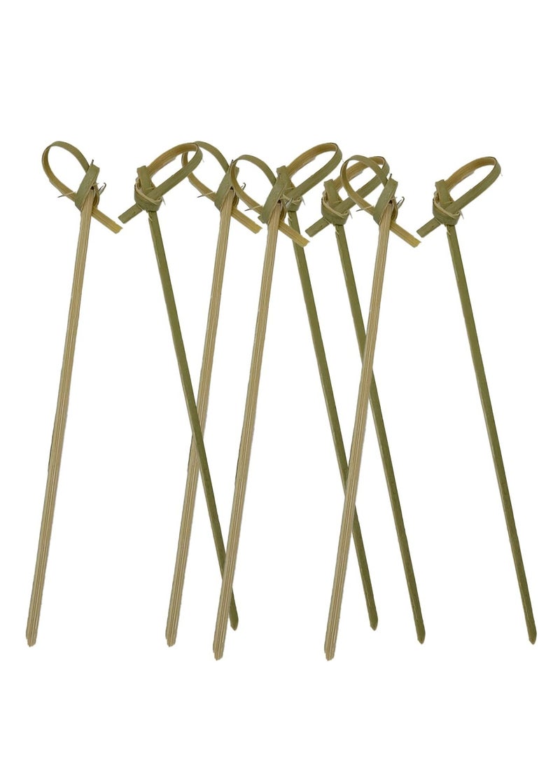 IDEAL PACK Bamboo Knotted Skewers – 12 cm | 100 Pack | Natural Eco-Friendly Disposable Picks for Appetizers, BBQ, Fruits, and Cocktails. - Image 3