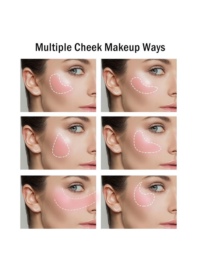 Boobeen Loose Powder Blush Air Cushion Blush Natural Blusher For Cheeks Highly Pigmented Blush Makeup Easy To Blend Makeup Blushin All Day Wear - Image 4